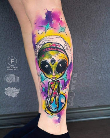 Graphic Watercolor Tattoo