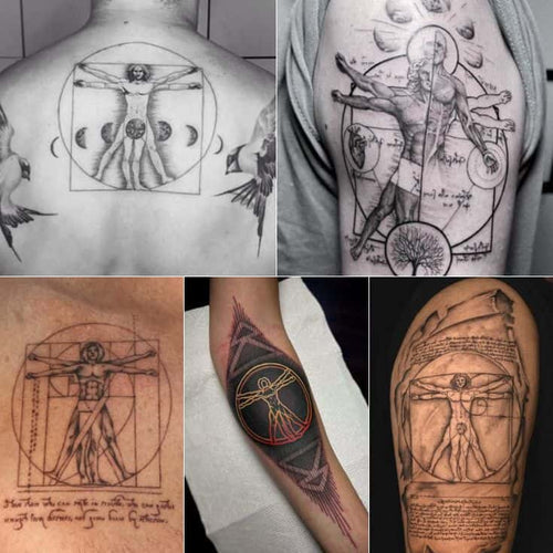 Tattoo of a Vitruvian Man