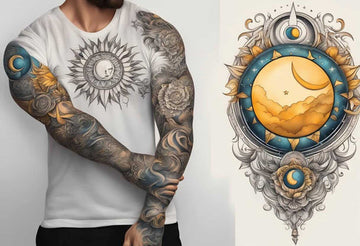 What does a tattoo of sun and moon symbolize?