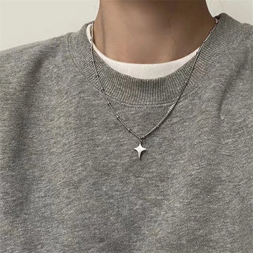 Silver Star Pendant Necklace